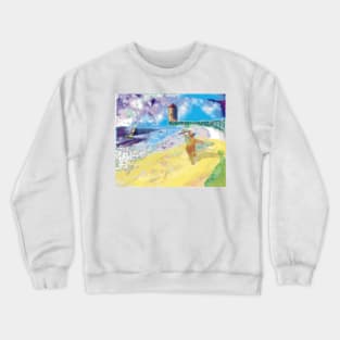 côte sauvage, the west Atlantic Coast of France Crewneck Sweatshirt